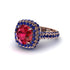 Ruby Pave Double Halo Engagement Ring - Eve No. 71 image 1
