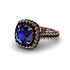 Sapphire Pave Double Halo Engagement Ring - Eve No. 44 image 1