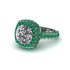 Diamond Pave Double Halo Engagement Ring - Eve No. 18 image 1
