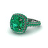 Emerald Pave Double Halo Engagement Ring - Eve No. 21 image 1