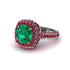 Emerald Pave Double Halo Engagement Ring - Eve No. 51 image 1