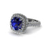 Sapphire Pave Double Halo Engagement Ring - Eve No. 15 image 1