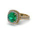 Emerald Pave Double Halo Engagement Ring - Eve No. 4 image 1