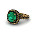Emerald Pave Double Halo Engagement Ring - Eve No. 34 image 1