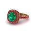 Emerald Pave Double Halo Engagement Ring - Eve No. 49 image 1