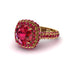 Ruby Pave Double Halo Engagement Ring - Eve No. 55 image 1