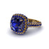 Sapphire Pave Double Halo Engagement Ring - Eve No. 73 image 1