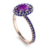 Oval Amethyst Halo Hidden Sapphires Ring - Amy No. 314 image 2