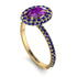 Oval Amethyst Halo Hidden Sapphires Ring - Amy No. 313 image 3