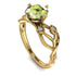 Peridot Blossom 14K Golden Nature Inspired Engagement Ring - Haley No. 701 image 3