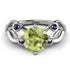 Peridot Blossom 14K Golden Nature Inspired Engagement Ring - Haley No. 715 image 2