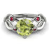 Peridot Blossom 14K Golden Nature Inspired Engagement Ring - Haley No. 712 image 2