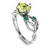 Peridot Blossom 14K Golden Nature Inspired Engagement Ring - Haley No. 706 image 3