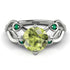 Peridot Blossom 14K Golden Nature Inspired Engagement Ring - Haley No. 706 image 2