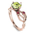 Peridot Blossom 14K Golden Nature Inspired Engagement Ring - Haley No. 711 image 2