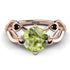 Peridot Blossom 14K Golden Nature Inspired Engagement Ring - Haley No. 708 image 3