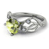 Peridot Blossom 14K Golden Nature Inspired Engagement Ring - Haley No. 703 image 1