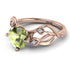 Peridot Blossom 14K Golden Nature Inspired Engagement Ring - Haley No. 702 image 1