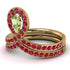 Peridot Pear Shape Stacking Bridal Set - Emilia No. 710 image 2