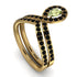 Peridot Pear Shape Stacking Bridal Set - Emilia No. 707 image 4