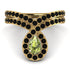 Peridot Pear Shape Stacking Bridal Set - Emilia No. 707 image 5