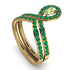 Peridot Pear Shape Stacking Bridal Set - Emilia No. 704 image 4