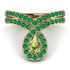 Peridot Pear Shape Stacking Bridal Set - Emilia No. 704 image 5