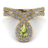 Peridot Pear Shape Stacking Bridal Set - Emilia No. 701 image 5