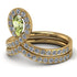 Peridot Pear Shape Stacking Bridal Set - Emilia No. 701 image 2