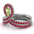 Peridot Pear Shape Stacking Bridal Set - Emilia No. 712 image 2