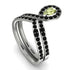 Peridot Pear Shape Stacking Bridal Set - Emilia No. 709 image 4
