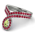 Peridot Pear Shape Stacking Bridal Set - Emilia No. 712 image 3