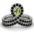 Peridot Pear Shape Stacking Bridal Set - Emilia No. 709 image 1