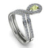 Peridot Pear Shape Stacking Bridal Set - Emilia No. 703 image 4