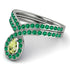Peridot Pear Shape Stacking Bridal Set - Emilia No. 706 image 3