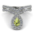 Peridot Pear Shape Stacking Bridal Set - Emilia No. 703 image 5