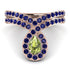 Peridot Pear Shape Stacking Bridal Set - Emilia No. 714 image 5