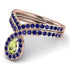 Peridot Pear Shape Stacking Bridal Set - Emilia No. 714 image 3
