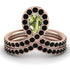 Peridot Pear Shape Stacking Bridal Set - Emilia No. 708 image 1