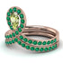Peridot Pear Shape Stacking Bridal Set - Emilia No. 705 image 2
