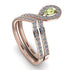 Peridot Pear Shape Stacking Bridal Set - Emilia No. 702 image 4