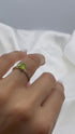 Trendy Hidden Halo Peridot Princess Cut Engagement Ring - Daria No. 707