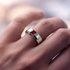 Princess Cut Ruby Solitaire Wedding Band - Lane No. 12 image 5