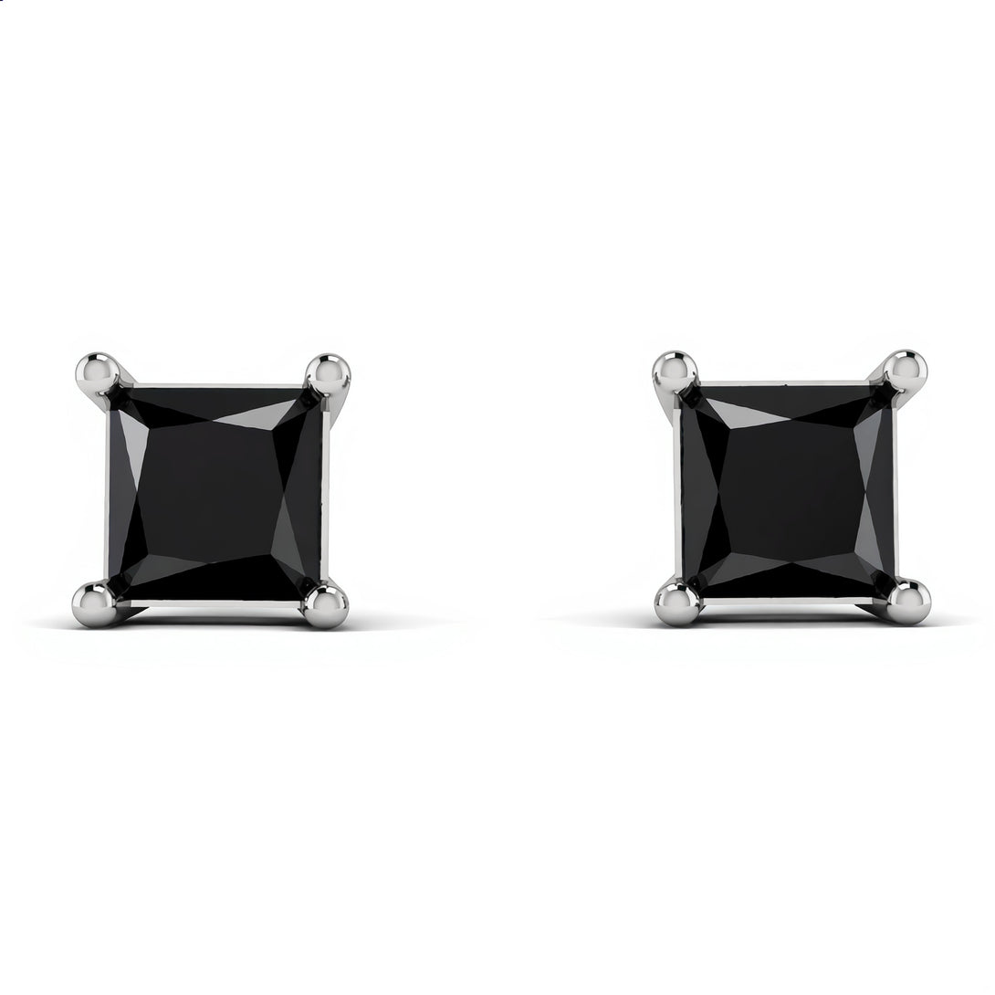 Princess Cut Stud Earrings - Kenia No. 9