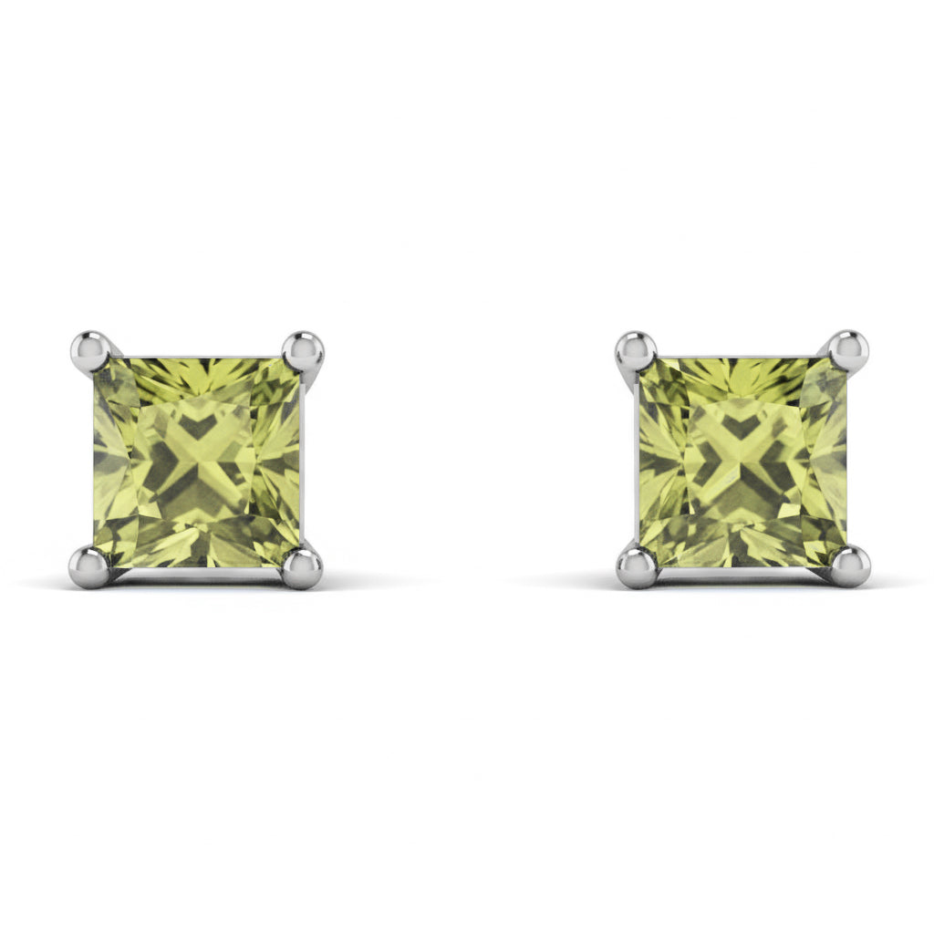 Princess Cut Stud Earrings - Kenia No. 703