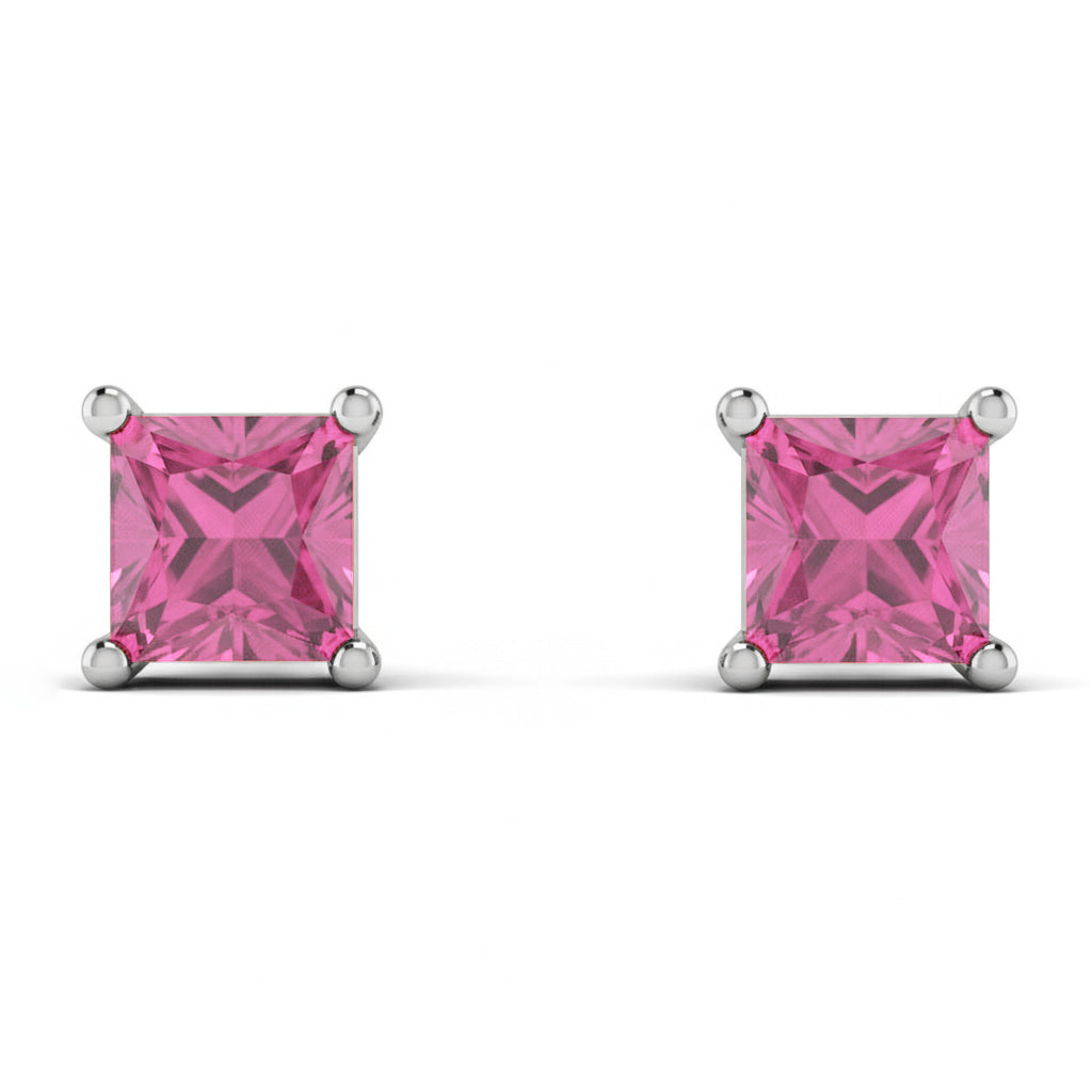 Princess Cut Stud Earrings - Kenia No. 803