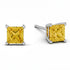 Princess Cut Stud Earrings - Kenia No. 603 image 2