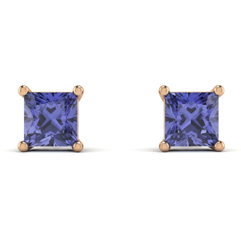 Princess Cut Stud Earrings - Kenia No. 202