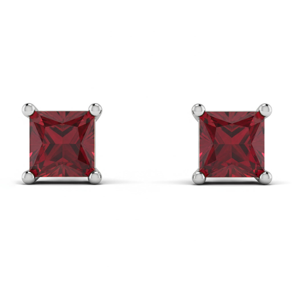 Princess Cut Stud Earrings - Kenia No. 12