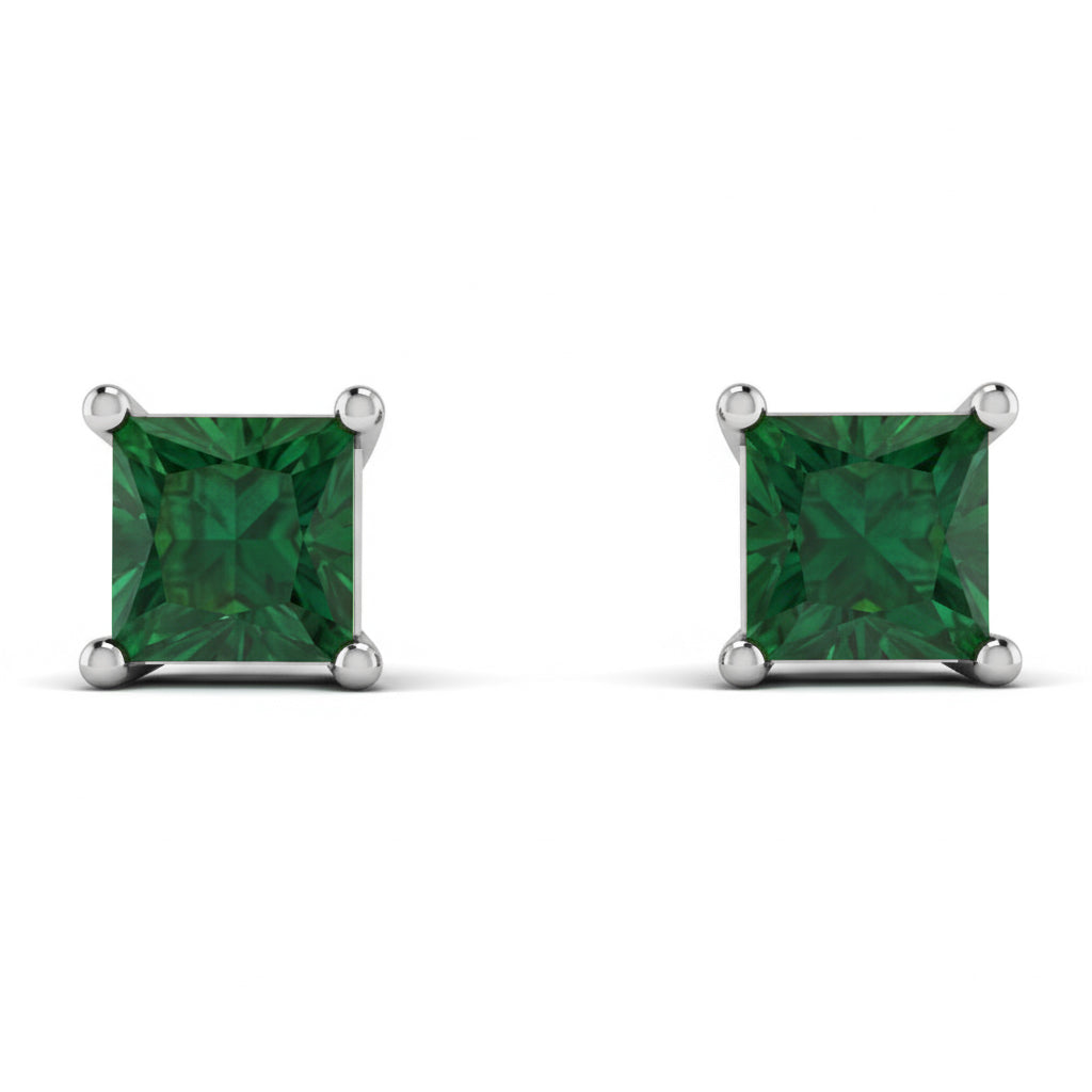 Princess Cut Stud Earrings - Kenia No. 6